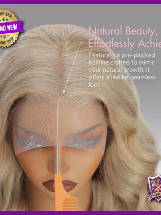 Human Hair Lace Front Wig Glueless Pre-Plucked Body Wave 250% Density main image 4